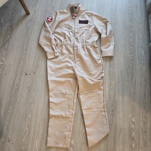 Adult Unisex Ghostbusters Zip Up Jumpsuit Patch Halloween Costume Cosplay Large
